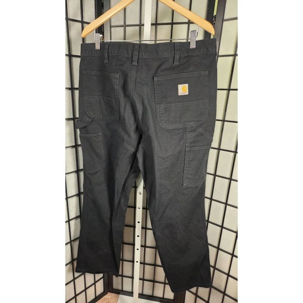Carhartt Relaxed Fit Men's Black Canvas Carpenter Pant - 38x 32